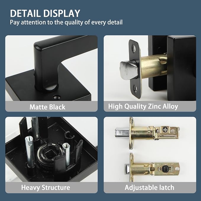 Deadbolt Lock and Door Knob Set, Exterior Door Lock Set - Image 3