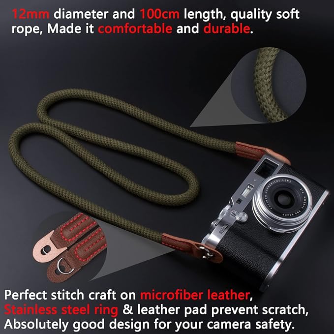 VKO Camera Strap, Soft Rope Camera Neck Strap, Shoulder Strap - Image 5