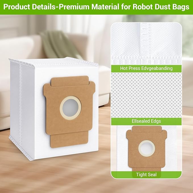 Bluevisk 16 Pack Plus 405 Combo Dust Bags for Roomba Essential Q0520/Plus 405 Combo/Plus 505 Combo/Plus 504 Vac/Y0140 Combo/Y0110/Q0120/Q011/104 Combo/105 Combo/105 Vac/Max 705 Vac/205 Vac Dust Bag