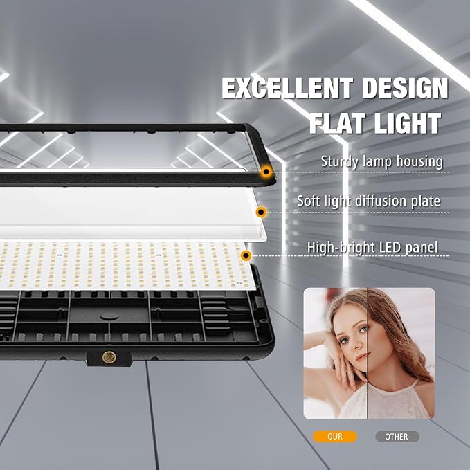 Light for Video Recording, Photography Lighting Kit Studio Lights - Image 2