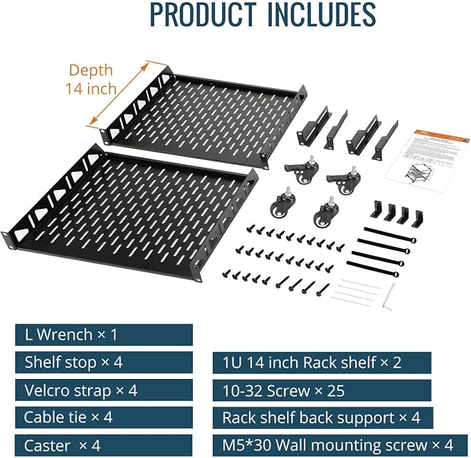 TECMOJO 12U Open Frame Network Rack - Image 6
