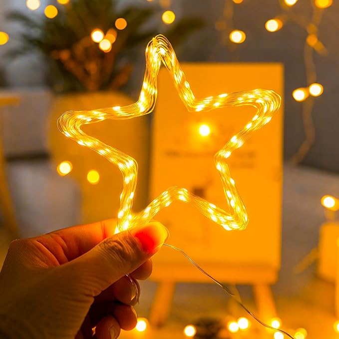 litogo 2 Pack Fairy Lights Battery Operated with Timer, 33FT 100LED Twinkle String Lights USB-C Powered 8 Modes Dimmable for Indoor Bedroom Centerpiece Wedding Classroom Dorm Christmas Decorations
