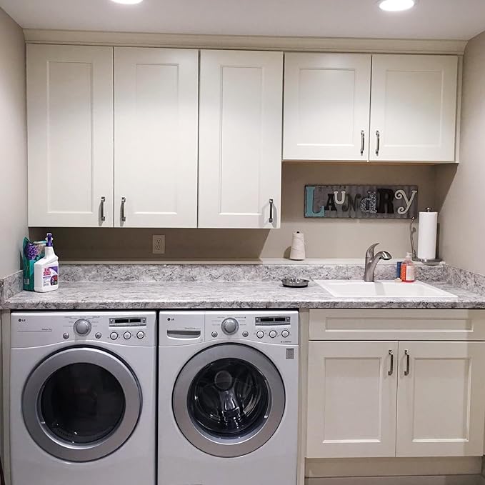 Wall Kitchen Cabinets, RTA Cabinets, White Shaker Cabinet, Wall Mounted, RTA Upper Cabinet, Modern for Kitchen and Bathroom with Door (White, 24" W x 42" H x 12" D)