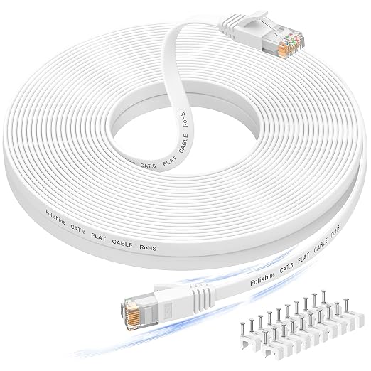 Folishine 60 ft Ethernet Cable, Cat 6e/Cat 6 Long Internet Cable by Folishine