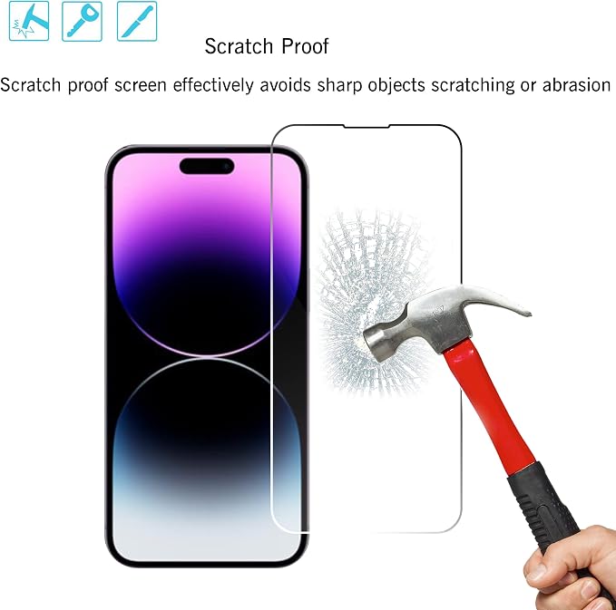 Ailun 3 Pack Screen Protector for iPhone 14 Pro Max + 3 Pack Camera Lens - Image 5