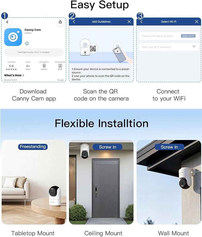VIMTAG 2.5K 4MP Outdoor Security Camera, Pan/Tilt WiFi Home CCTV Camera - Image 13
