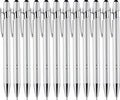 LINFANC 12 Pack Silver Ballpoint Pen with Stylus Tip, 1.0 mm Black Ink Smooth Writing Pens, Metal Stylus Pens for Touch Screens