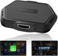 ATOTOMOVE Wireless Carplay Box Adapter with HDMI Input, 2 in 1 Dongle for Wired CarPlay Cars, Plug & Play Multimedia Hub for TV Box/Game Console/DVD/Blu-ray, Bluetooth 5.2, AD1 OTA Updates, Black