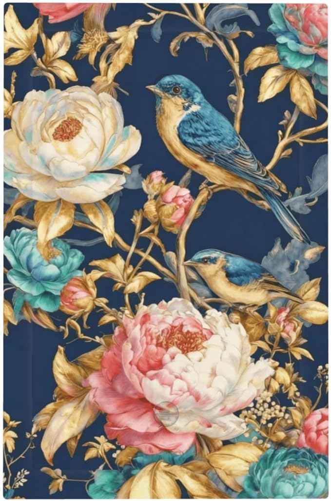Bvtewkhz Floral Birds Morris No Device Single Blank Decorative Outlet Covers Light Switch Plate Electrical Receptacle Switchplate For Bathroom Kitchen Bedroom