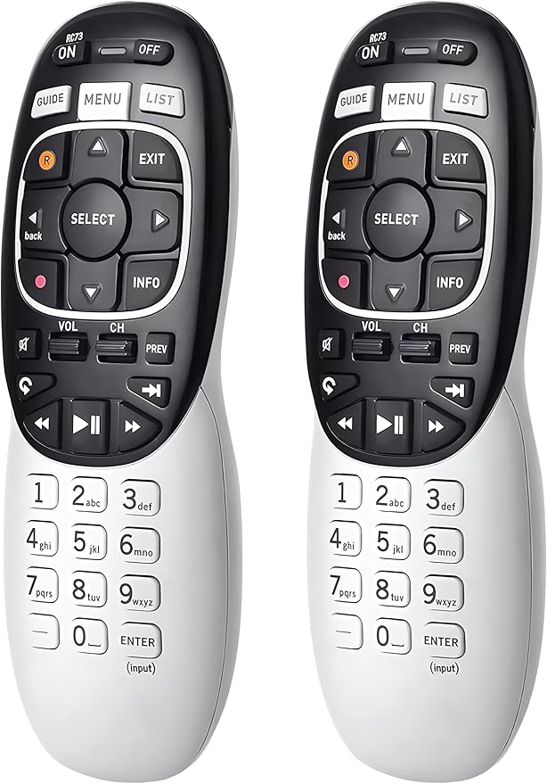 2 Pack Buck AT&T DirecTV RC73 IR/RF Universal Wireless Genie Remote – DirecTV Remote Control Replacement for HR20, HR21, HR34, HR44, HR54 DVR Satellite Dish Receivers & Streaming Devices