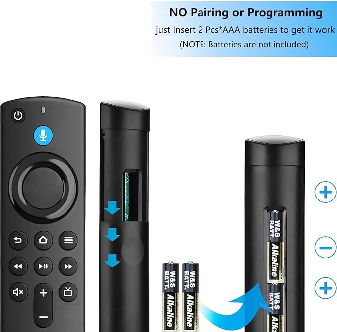 Voice Remote Replacement for Stick 4k 3rd Gen, Fit for Smart TV Stick/ 4K Max, 3rd Gen, 2nd Gen, Lite, Cube(1st Gen & 3nd Gen)