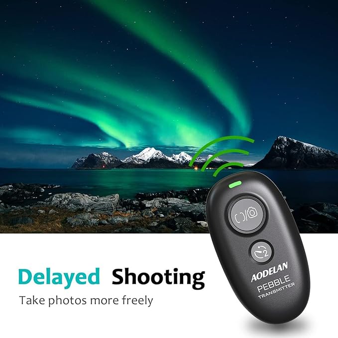 AODELAN Wireless Shutter Release Remote Control for Nikon D750, D5300, D5600, D7200, D7500, Z6, Z7, Z9, D800, D850, Coolpix P1000
