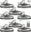Lightdot 150W Smart LED High Bay Shop Light 5000K 22500LM (Eqv. to 600W HPS/MH) ETL Listed LED High Bay Light, 5000K AC100-277V Commercial UFO Lights with US Plug -8Pack 5Yrs Warranty