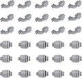 3/4 inch Liquid Tight Connector PVC Flexible Conduit Connector UL Listed Liquid Tight Connector Non-Metallic Electrical Conduit Fittings 30 Pack (15 Pcs 180D/15 Pcs 90D)