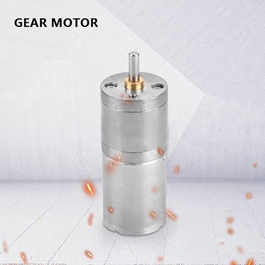 25mm DC 12V 25GA-370 Low Speed Metal Gear Motor for Electronic Locks Robots Electric Curtains Doors Mixers Monitoring Devices Pet Feeders DIY Projects