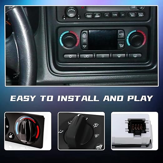 Q21-6119 HVAC A/C Climate Control Module - Compatible with Peterbilt 337 348 379 389 - Replacement Front Panel Switch with Automatic Configuration