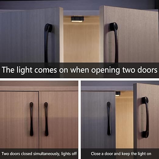 VST LED Door IR Sensor Switch-Light Turns On/Off When Door Opens/Closes for 12V LED Light,Ideal for Closet,Kitchen Cabinet, Storage Locker