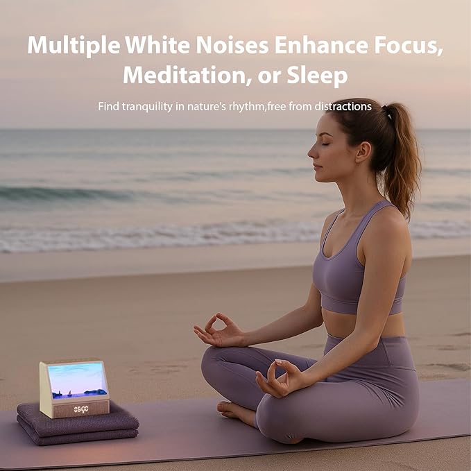 ZDAGELD Sunrise Alarm Clock with Wireless Speaker Sleep Sounds, Smart Wake Up Light for Natural Sunrise Sunset Simulation, Bedside Lamp with White Noise for Better Sleep, Ideal Gift