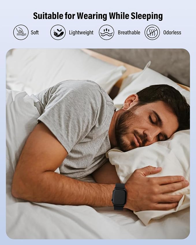Stretchy Band Compatible with Apple Watch Bands 38mm 40mm 41mm 42mm Men Women - Image 7
