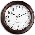 KECYET Wall Clocks Battery Operated Silent Non-Ticking Wall Clock 8.5 Inch Small Vintage Retro Rustic Style Decorative for Kitchen Living Room Home Office (Bronze)