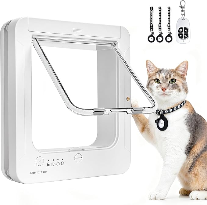 Smart Cat Door for Interior & Exterior, RFID Cat Pet Door by Unknown
