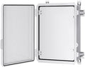 Gratury Junction Box, IP67 Waterproof Plastic Enclosure for Electrical Project, Hinged Grey Cover, Includes Mounting Plate and Wall Bracket (Grey Cover with Inner Door, 14.6"×10.6"×5.9")