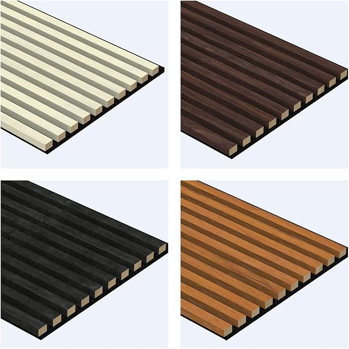 Premium Acoustic Wood Slat Wall Panels – Noise-Reducing Sound Absorption Panels for Home Theater, Studio & Office | Modern Decorative Slat Walling for Echo Control | Eco-Friendly & Easy to Install