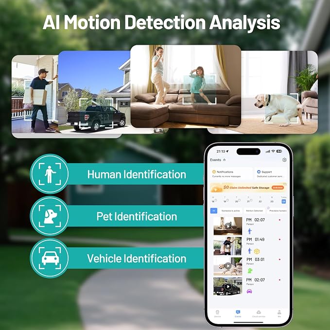 2K Window Camera, 5GHz & 2.4GHz WiFi Indoor Dome Camera - Image 5