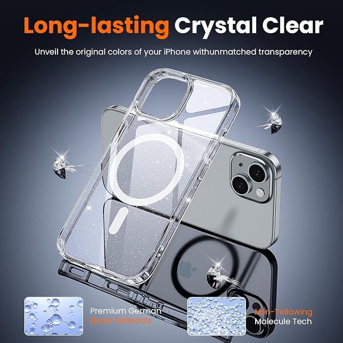 toushion 3 in 1 for iPhone 15 Plus Case Clear - Image 5