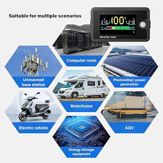 8-100V Battery Monitors Digital Capacity Tester Car Charging Levels Indicators Batteries Power Indicators Battery Capacity