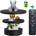 JAYEGT 3 in1 Motorized Rotating Display Stand with 5.74 /7.08/ 8.66 inch Replacement Cover，Max 22lbs Load，360 Electronic Turntable for Photography Products (3 in1 / Black/ With Remote controller)