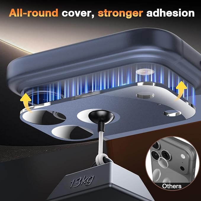 YWXTW [0 Bubbles for iPhone 17 Pro Camera Lens Protector, Full Coverage - Image 4