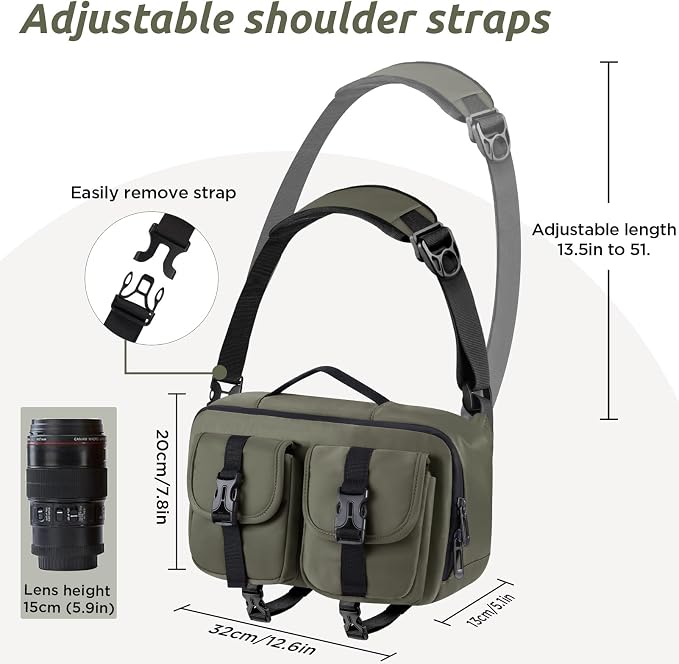 TAAOKA Camera Sling Bag, DSLR Camera Bag - Image 4