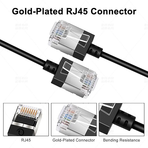 Ultra Thin Cat 6A Ethernet Cable 30 Feet 2Pack, Flexible & Slim Rj45 Cat6a LAN - Image 3