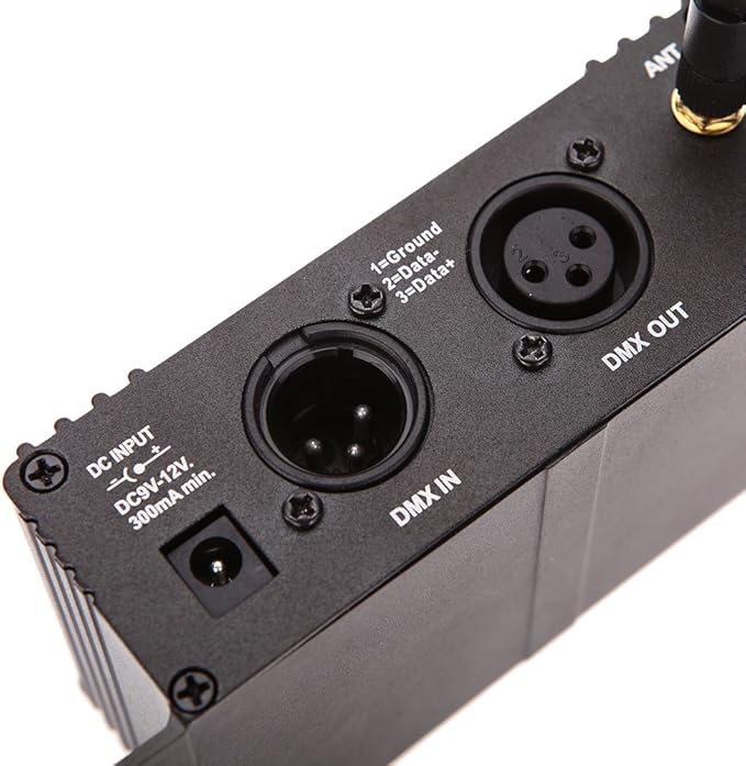 CaalLogt DMX512 Controller 2.4G Wireless Controller Transmitter Receiver LCD Display Power Adjustable Lighting Repeater Controller 16 Groups ID Coding for Party DJ Show Club Stage Disco Stage Light