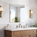 CILIBER Frameless Mirror, 24x30 Inch Bathroom Mirror for Wall, Rectangle Bathroom Vanity Mirrors with Polished Edge, Hangs Horizontally or Vertically for Bathroom, Bedroom and Living Room