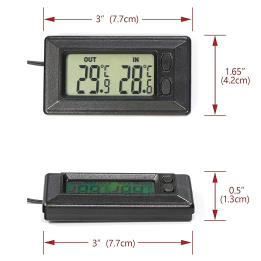 Smart Digital Car Thermometer for Interior & Exterior Use, Dual Display - Image 6