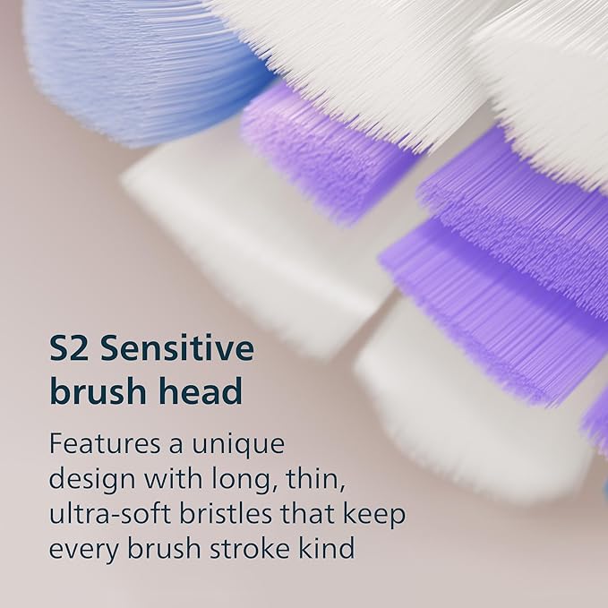 Philips Sonicare 6700 Series Electric Toothbrush - Next-Generation Sonicare Technology, Pressure Sensor, 9 Brushing Settings, SmarTimer, BrushPacer, 21-Day Runtime, Travel Case, Purple, HX7417/04