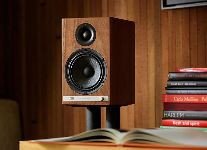 Audioengine HD6 Premium Powered Bookshelf Speakers | 150W Audiophile-Grade Bluetooth 5.0 Speakers with aptX HD | 24-Bit DAC | Real Wood Veneer