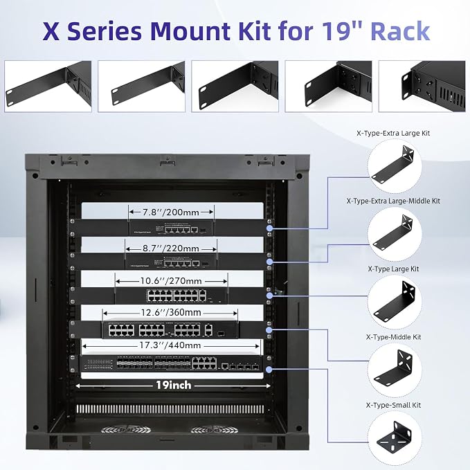 Rack Mount Kit for 17.3 inch Switches, Adjustable Rack Ears for Buffalo Tech - Image 4