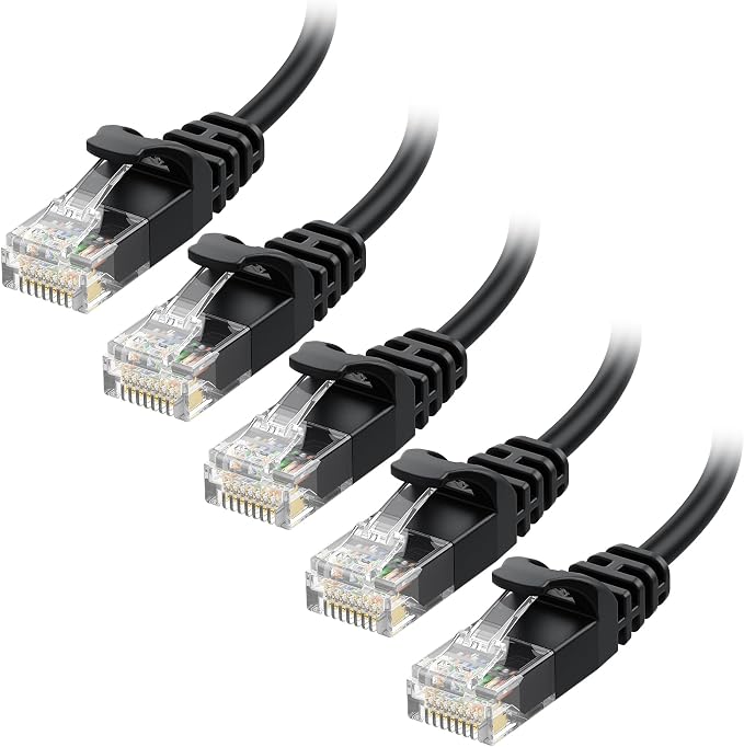Cable Matters 10Gbps 5-Pack Snagless Cat 6 Ethernet Cable - 10ft by CableMatters