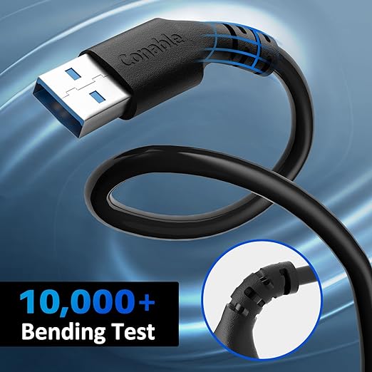 USB to USB Cable 6 Feet (3 Pack), USB 3.0 Male to Male Cord, Type A 5Gbps Data Transfer Cable for Hard Drive, Laptop, DVD Player, USB 3.0 Hub, Monitor, Camera, Set Up Box with 5 pcs Cable Ties- 6 ft