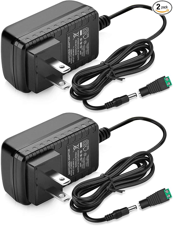 12V LED Strip Power Supply, 2A 24W Power Adapter, 12V Power Supply by YGS-TECH