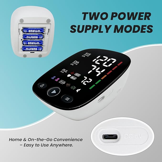 Upper Arm Electronic Blood Pressure Monitor,Blood Pressure Machine, with Cuff and Charging Wire,LED Display,FC-BP 103