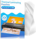 Clear Thermal Laminating Pouches – 9 x 11.5 Inch, 5 mil Thick (300 Pack) – Professional-Grade Lamination Sheets for Documents, Photos & Crafts – Fits 8.5 x 11 Letter Size Paper - [5mil 300 Packs]