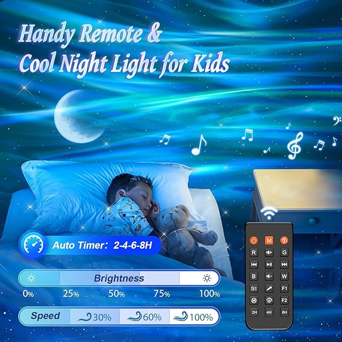 Northern Lights Projector Galaxy Projector for Bedroom,Valentines Day Gifts for Him 300+Colors Modes Aurora Light,15White Noise&Bluetooth Star Projector Galaxy Lights, Remote Ambient,Gifts for Boy