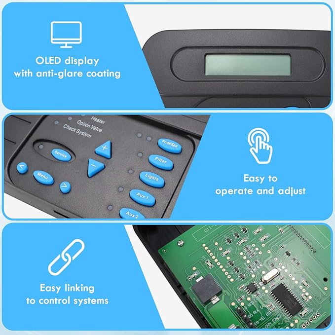 FEXON Local Display Controller Compatible with Hayward PL-P-4 Goldline Pro Logic Automation and Chlorination Replaces GLX-PL-LOC-P-4 AQL-P-4-CUL