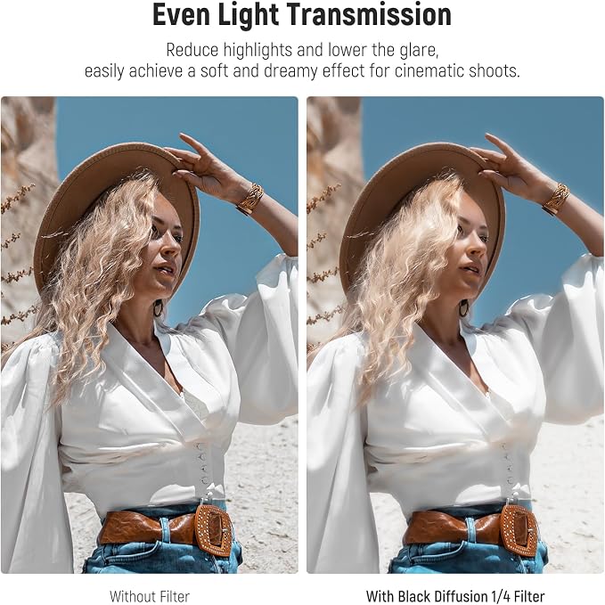 NEEWER 46mm Black Diffusion 1/4 Filter - Image 3
