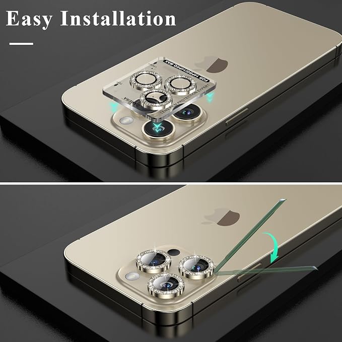 YWXTW Designed for iPhone 14 Pro/iPhone 14 Pro Max Camera Lens Protector Bling - Image 4