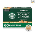 Starbucks K-Cup Coffee Pods, Flavored Hot or Iced Coffee, Toasted Graham, 60 Keurig Pods